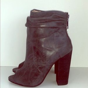 Smoke Black Kristin Cavallari Peeptoe Ankle Boots